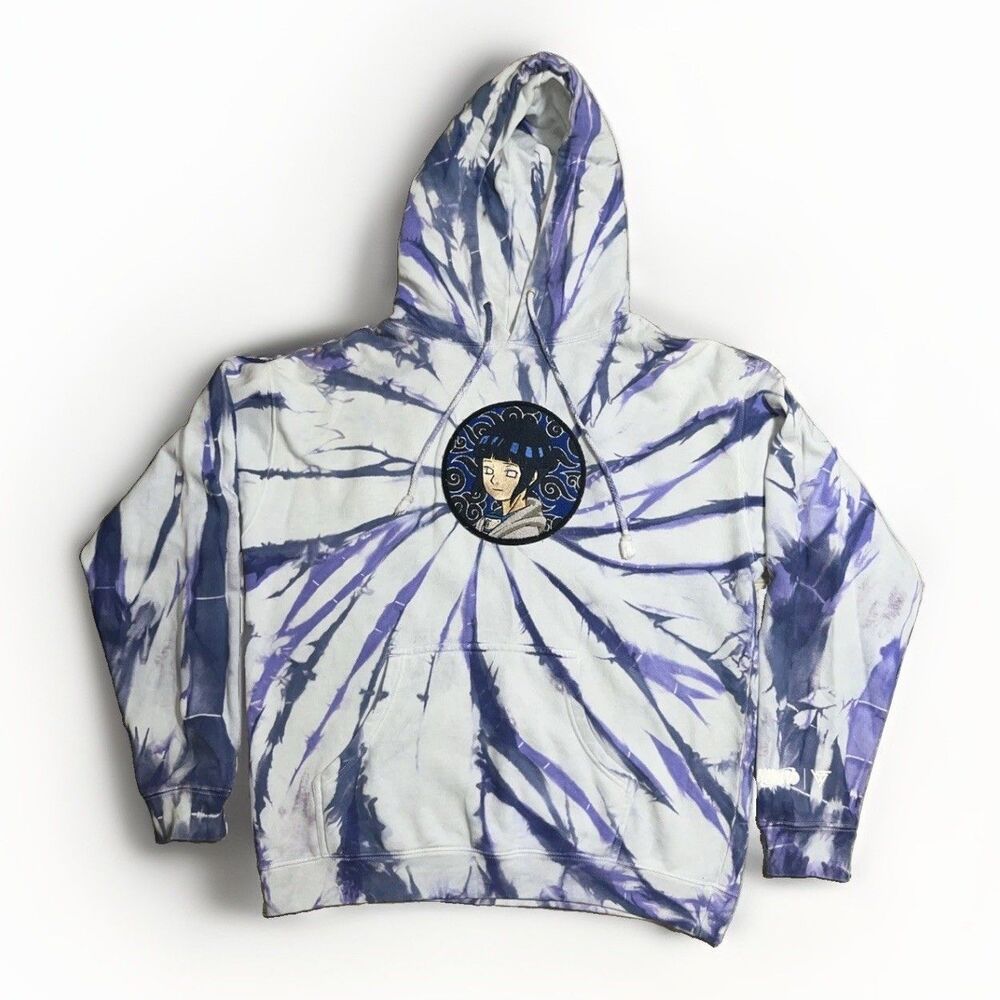 Naruto x Hypland Orochimaru  Anime Purple Tie Dye Embroidered Hoodie Sz M